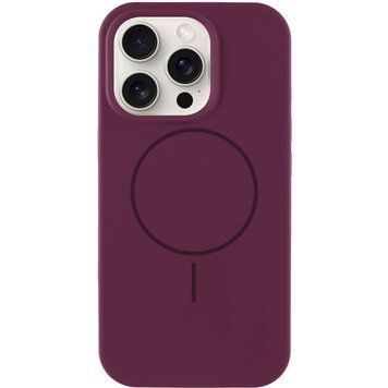 Силиконовый чехол с MagSafe для iPhone 15 Plus Plum 214-01607 фото
