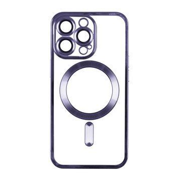 Чохол TPU Metallic with Magsafe з закритою камерою для iPhone 14 Plus Фіолетовий 214-01028 фото