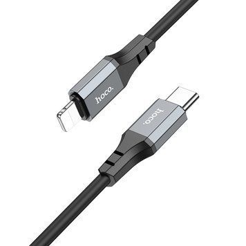Кабель Hoco X86 iP Spear PD silicone charging data cable Black 6931474777898 фото