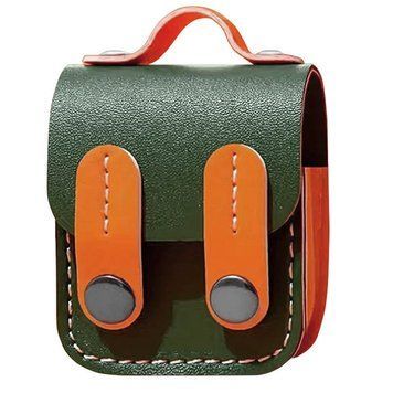 Кожаный футляр Briefcase для наушников AirPods 1/2 Orange 203-00391 фото