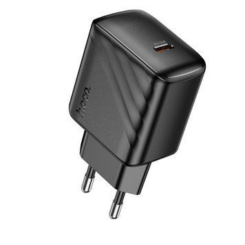 Сетевое зарядное устройство HOCO CS24A Puerto single-port PD25W charger (EU) Black 6942007639750 фото