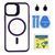 Чехол TPU+PC+Metal Stand Case with MagSafe and Camera Lenses для iPhone 13 Dark Purple 214-03695 фото
