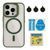 Чохол TPU+PC+Metal Stand Case with MagSafe and Camera Lenses для iPhone 16 Pro Max Green 214-03745 фото