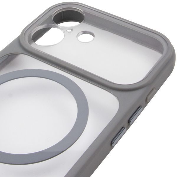 Чохол TPU+PC GETMAN Moon Clear with MagSafe для Apple iPhone 16 (6.1") Grey 656-08416 фото
