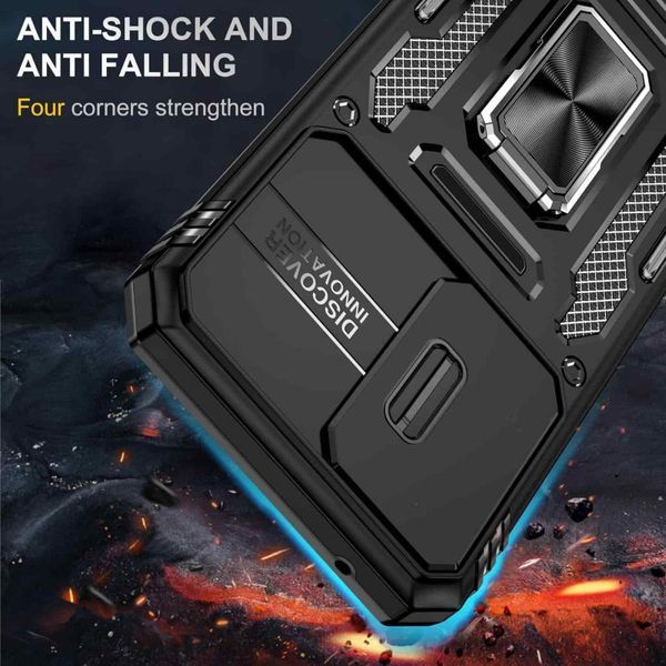 Ударостійкий чохол Camshield Army Ring для Samsung Galaxy S23+ Black 777-05005 фото