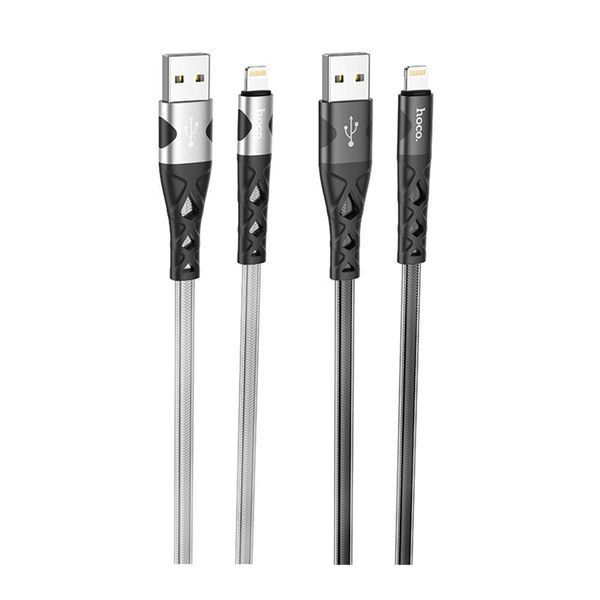 Кабель USB Hoco U105 Treasure jelly Lightning 1.2m Сталевий 209-00326 фото