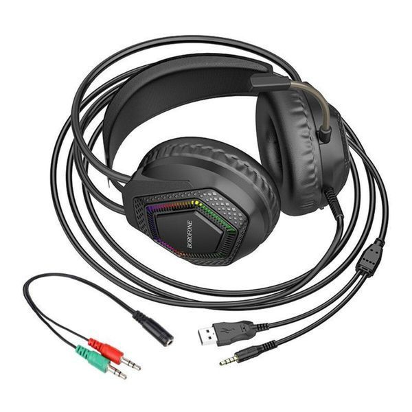 Навушники BOROFONE BO105 Thunder gaming headphones Black 656-01004 фото