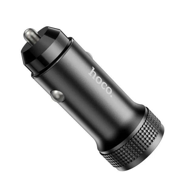 Автомобильное зарядное устройство HOCO Z49 Level dual port car charger Black 656-00358 фото