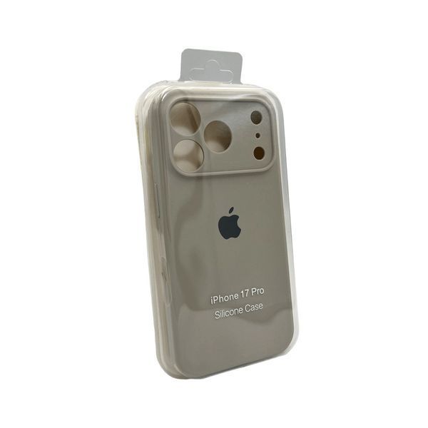 Силиконовый чехол с закрытой камерой для iPhone 17 Pro Antique White 666-04239 фото