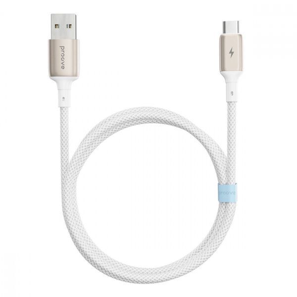 Кабель Proove Dense Metal USB для Type-C 2.4A (1m) white 656-02564 фото