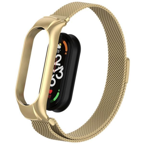 Ремінець Milanese Loop Design для Xiaomi Mi Band 5/6 Vintage gold 212-01247 фото