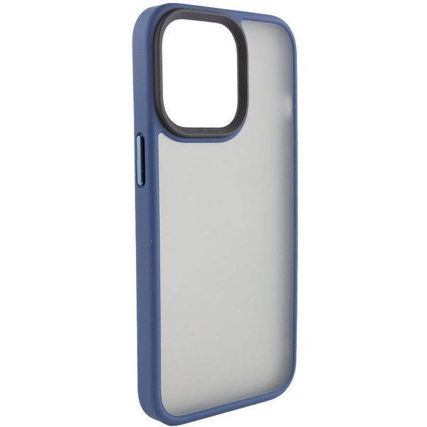 TPU+PC чохол Metal Buttons для Apple iPhone 14 Pro (6.1") Синій 777-08297 фото