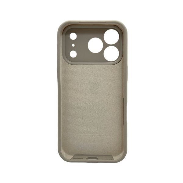 Силиконовый чехол с закрытой камерой для iPhone 17 Pro Antique White 666-04239 фото