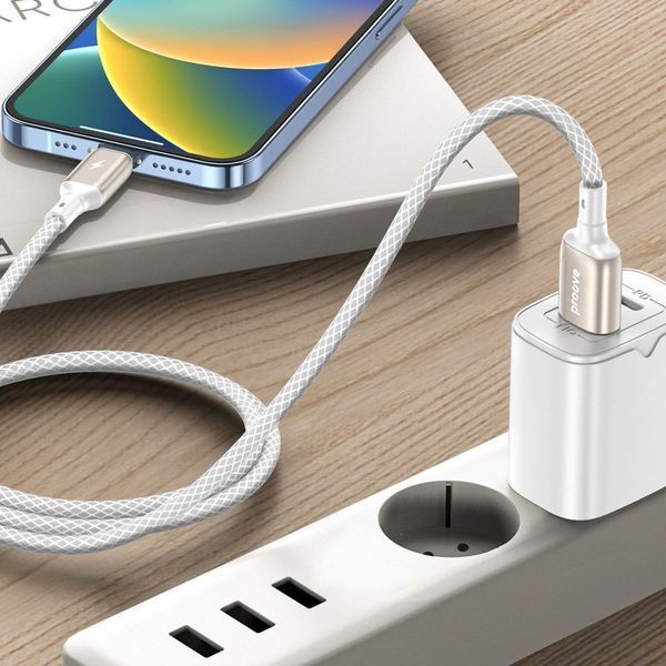 Кабель Proove Dense Metal USB для Type-C 2.4A (1m) white 656-02564 фото