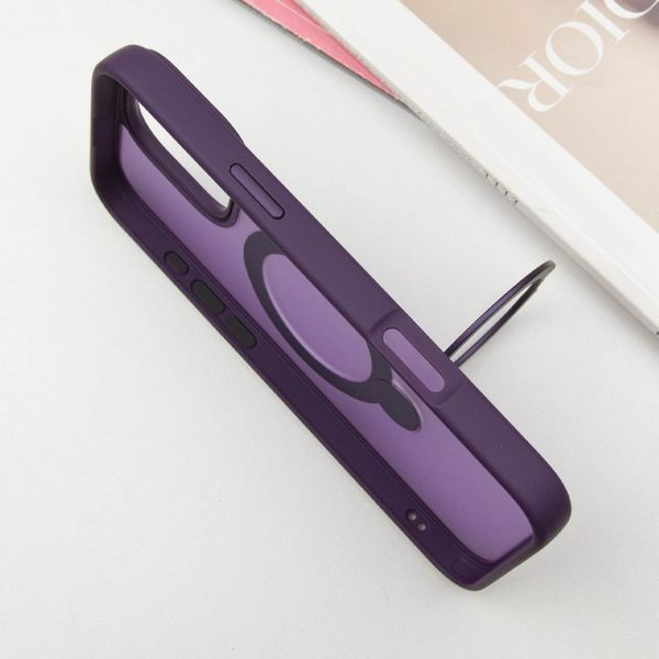 Чохол TPU+PC Metal Buttons with MagSafe Colorful HQ Ring для iPhone 16 Pro (6.3") Purple 555-00621 фото