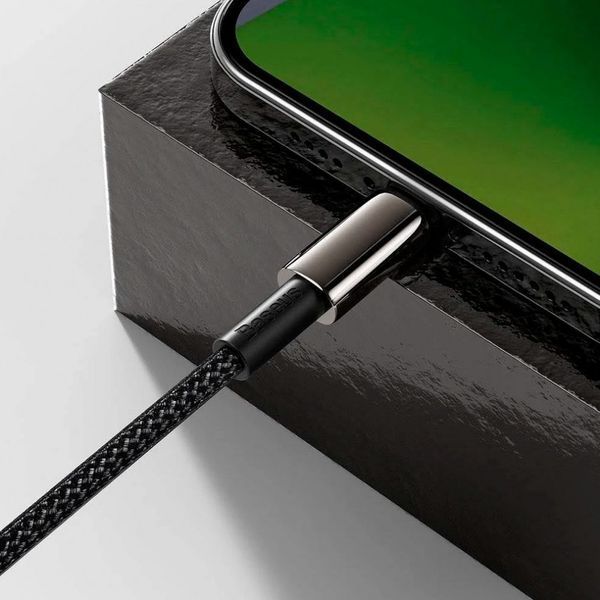 Кабель Baseus Tungsten Gold Fast Charging Lightning 2.4A (1m) Black CALWJ-01 фото