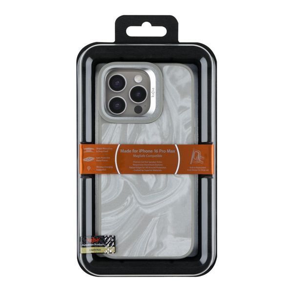 Чохол Kajsa Glamorous Collection Fluid Art with MagSafe для iPhone 16 Pro Max Grey 2020000507734 фото