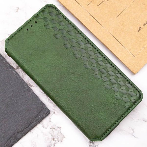 Шкіряний чохол-книжка GETMAN Cubic (PU) для Samsung Galaxy A37 5G Green 777-09161 фото