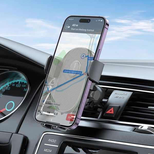 Держатель для мобильного BOROFONE BH92 Grand one-button car holder(air outlet) Black 656-00465 фото