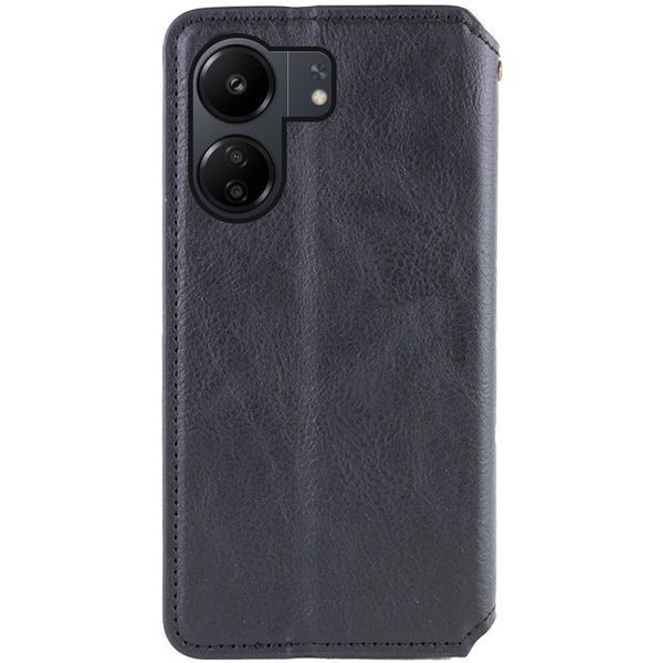 Шкіряний чохол-книжка GETMAN Cubic для Xiaomi Redmi 13C / Poco C65 Чорний 555-01740 фото