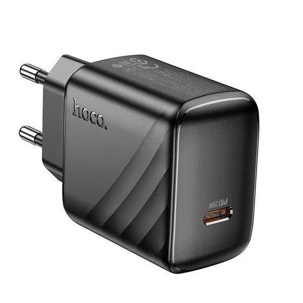 Мережевий зарядний пристрій HOCO CS24A Puerto single-port PD25W charger (EU) Black 6942007639750 фото