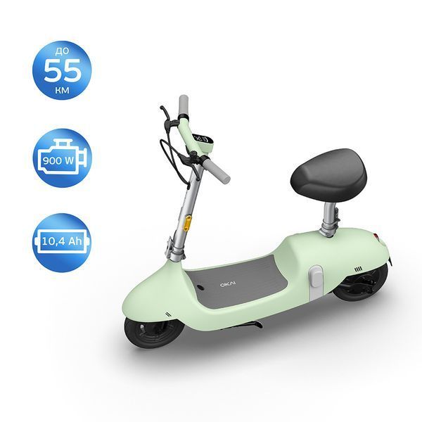 Електросамокат з сидінням OKAI Ceetle PRO EA10C Mint Green 10', 350(900)W, 25Km/h, 10.4Ah, 55Km, 20%,NFC, App, 29kg EA10C-MG фото