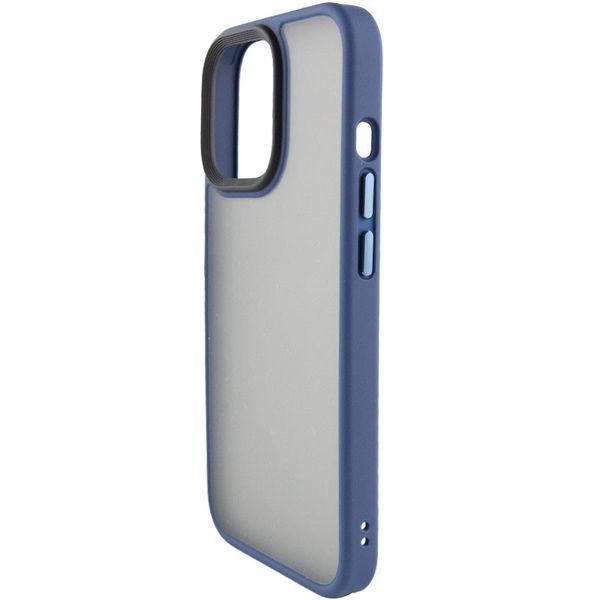TPU+PC чохол Metal Buttons для Apple iPhone 14 Pro (6.1") Синій 777-08297 фото