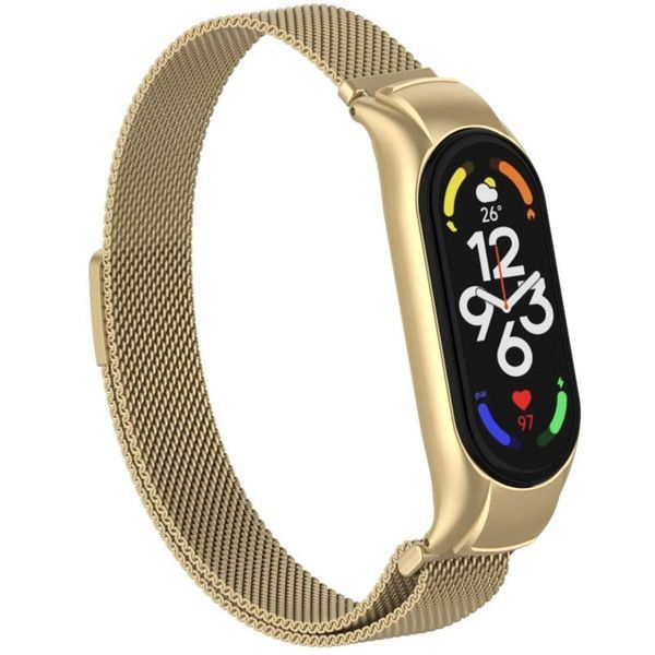 Ремінець Milanese Loop Design для Xiaomi Mi Band 5/6 Vintage gold 212-01247 фото