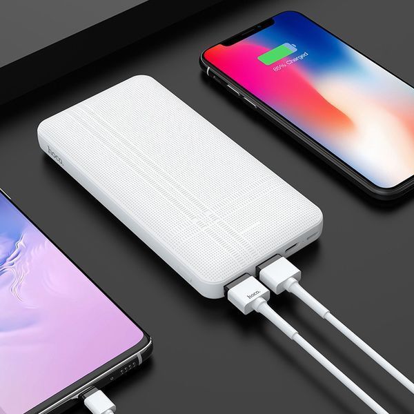 Портативний акумулятор Power Bank Hoco J48 Nimble 2USB 10000mAh Білий 216-00008 фото