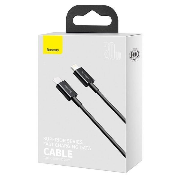 Кабель Baseus Superior Series Type-C to IP PD 20W 2m Black CATLYS-C01 фото
