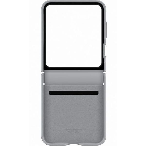 Кожаный чехол Leather Case для Samsung Galaxy Z Flip6 Gray 555-03219 фото