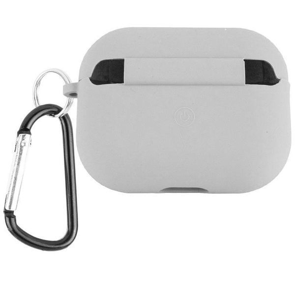 Силиконовый футляр с микрофиброй для наушников Airpods Pro 3 Stone 656-08090 фото