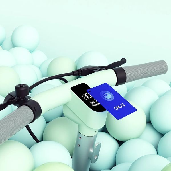 Електросамокат з сидінням OKAI Ceetle PRO EA10C Mint Green 10', 350(900)W, 25Km/h, 10.4Ah, 55Km, 20%,NFC, App, 29kg EA10C-MG фото