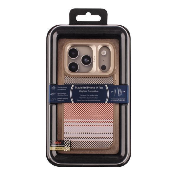 Чохол Kajsa Resort Collection Gradient Stripe with MagSafe для iPhone 17 Pro Desert Gold B-Ring 2020000507475 фото