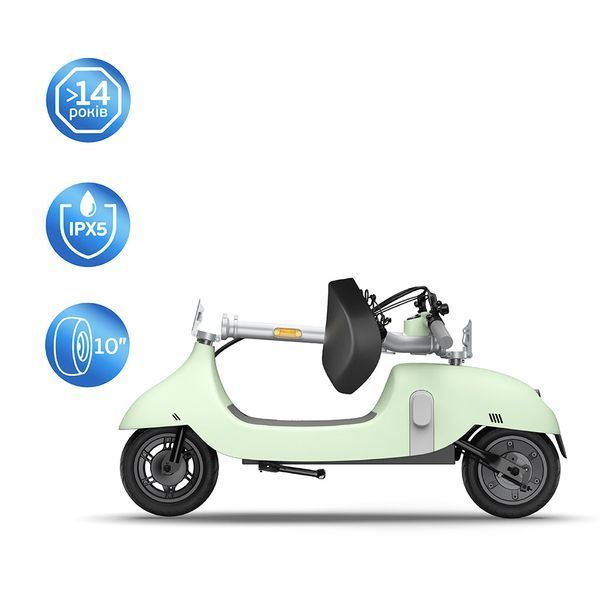 Електросамокат з сидінням OKAI Ceetle PRO EA10C Mint Green 10', 350(900)W, 25Km/h, 10.4Ah, 55Km, 20%,NFC, App, 29kg EA10C-MG фото