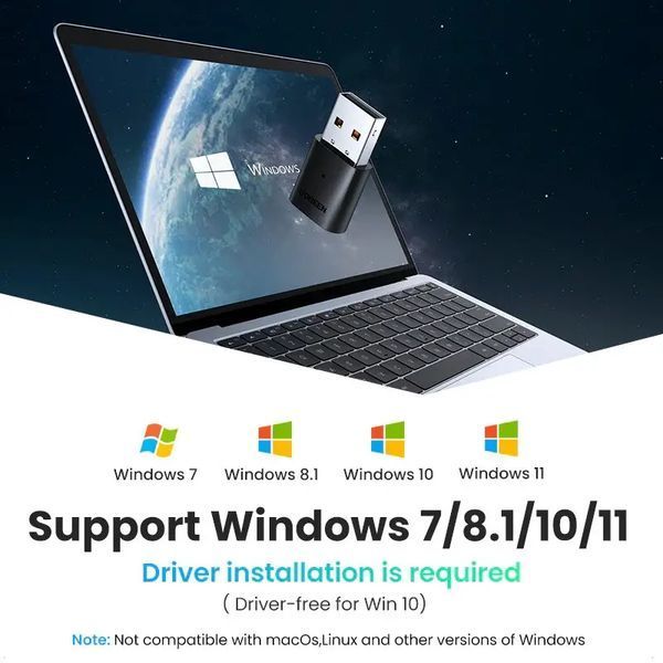 Адаптер UGREEN CM390 USB Bluetooth 5.0 Adapter (UGR-80889) UGR-80889 фото