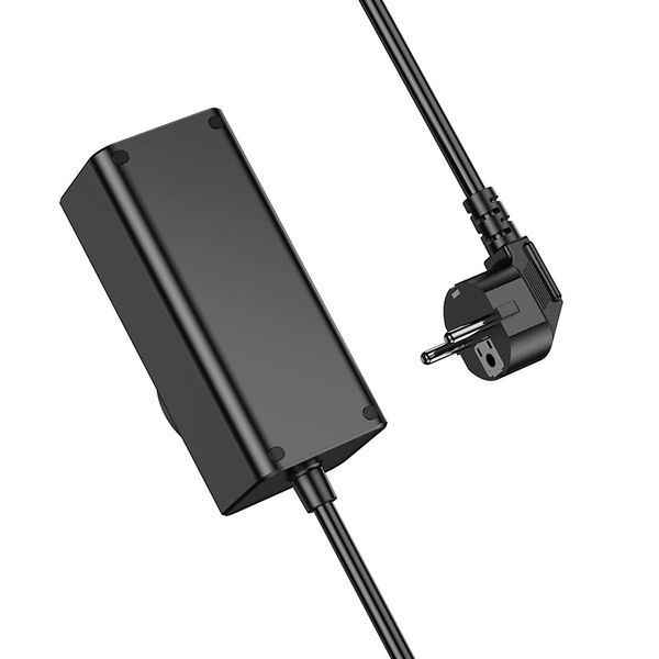 Мережевий подовжувач HOCO NS9 Wisdom 1-position (PD67W/3C1A) desktop socket (EU/GER) (2 m) Black 6942007638494 фото