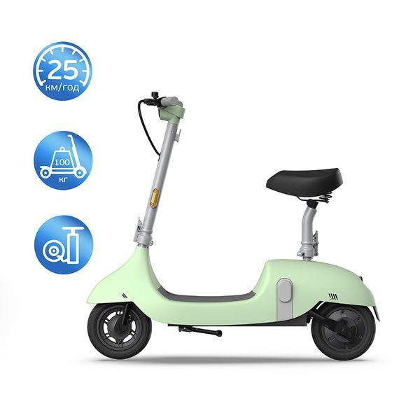 Електросамокат з сидінням OKAI Ceetle PRO EA10C Mint Green 10', 350(900)W, 25Km/h, 10.4Ah, 55Km, 20%,NFC, App, 29kg EA10C-MG фото