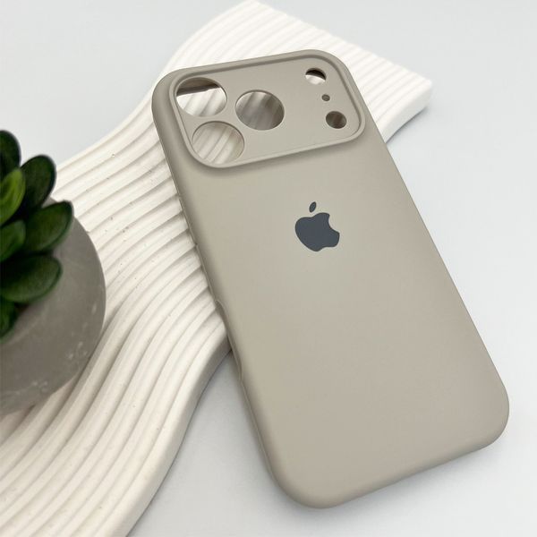 Силиконовый чехол с закрытой камерой для iPhone 17 Pro Antique White 666-04239 фото
