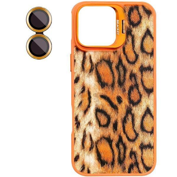 Чохол TPU+PC Wild Leopard with MagSafe and Lens для Apple iPhone 17 (6.3") Orange 656-08240 фото