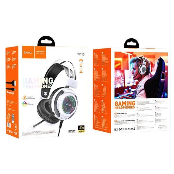 Наушники игровые HOCO W110 Resource gaming headphones White 656-03938 фото
