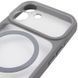 Чохол TPU+PC GETMAN Moon Clear with MagSafe для Apple iPhone 16 (6.1") Grey 656-08416 фото 4