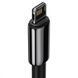Кабель Baseus Tungsten Gold Fast Charging Lightning 2.4A (1m) Black CALWJ-01 фото 7