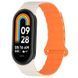 Ремінець Dual-color Magnetic для Xiaomi Mi Band 9/8/10 White / Orange 212-01653 фото 1
