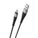 Кабель BOROFONE BX32 USB to Micro 2.4A, 1m, nylon, aluminum+TPE connectors, Black 6931474710437 фото 3