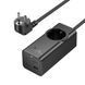 Мережевий подовжувач HOCO NS9 Wisdom 1-position (PD67W/3C1A) desktop socket (EU/GER) (2 m) Black 6942007638494 фото 4