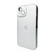 Чохол AG Glass Sapphire Frame MagSafe для iPhone 15 White 666-02824 фото 1