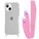 Чохол WAVE Clear Case With Strap для Iphone 15 Pink 208-05288 фото 1