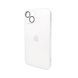 Чехол для смартфона AG Glass Matt Frame Color для iPhone 14 Pearly White 666-00609 фото 1