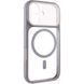 Чохол TPU+PC GETMAN Moon Clear with MagSafe для Apple iPhone 16 (6.1") Grey 656-08416 фото 1
